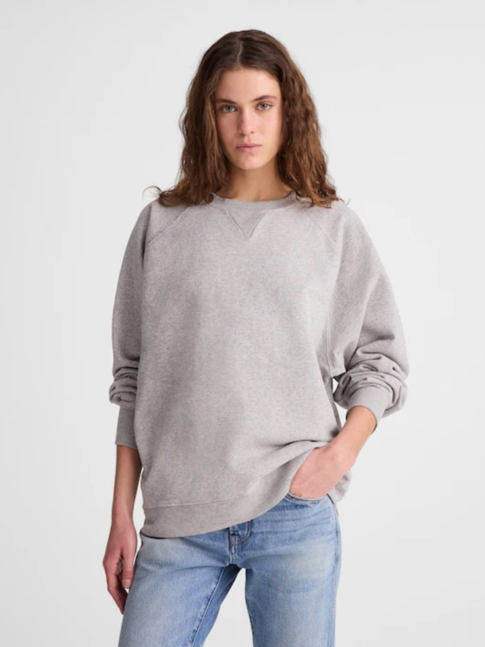 Madewell Crewneck Heavy Cotton Sweatshirt Women's size S Oversized